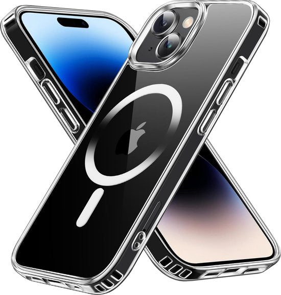 Backcover geschikt voor: iPhone 15 - Compatibel met Magsafe - Magnetisch Hoesje - Magsafe Case - Doorzichtig