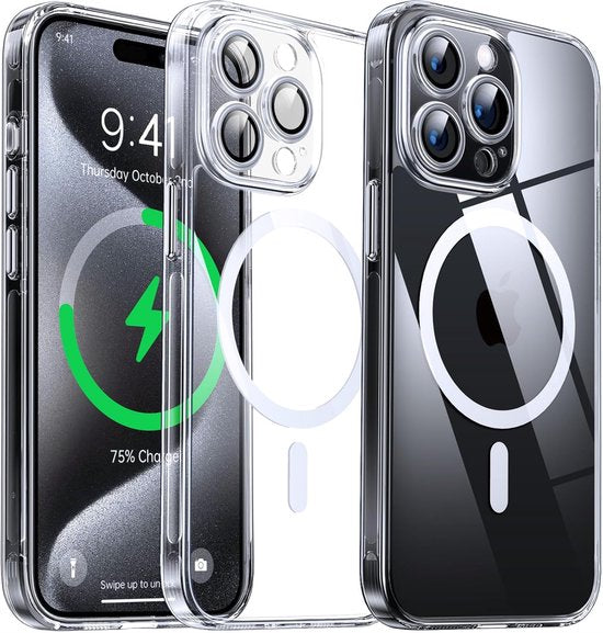 iPhone 16 Pro Hoesjes – Transparante Siliconen Backcover – MagSafe Compatibel – Camera Protector – Schokbestendig-Ilumina Benelux