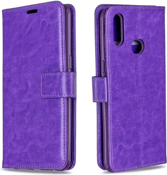 Huawei Y6p Hoesjes – Portemonnee Book Case – Pasjeshouder – 2x Screenprotector – Rood-Ilumina Benelux