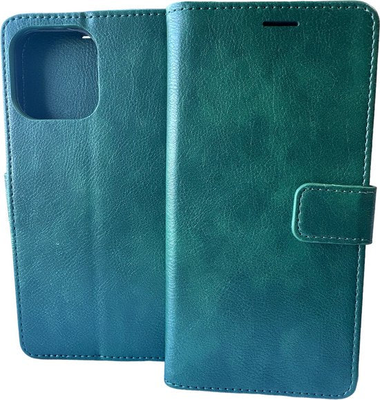 iPhone 14 Pro Max Hoesjes – Portemonnee Book Case – Pasjeshouder – Magneetsluiting – Groen-Ilumina Benelux