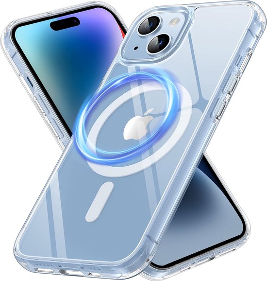 iPhone 13 Hoesjes – MagSafe Compatibel – Magnetische Backcover – Camera Lens Protector – Schokbestendig – Zwart-Ilumina Benelux
