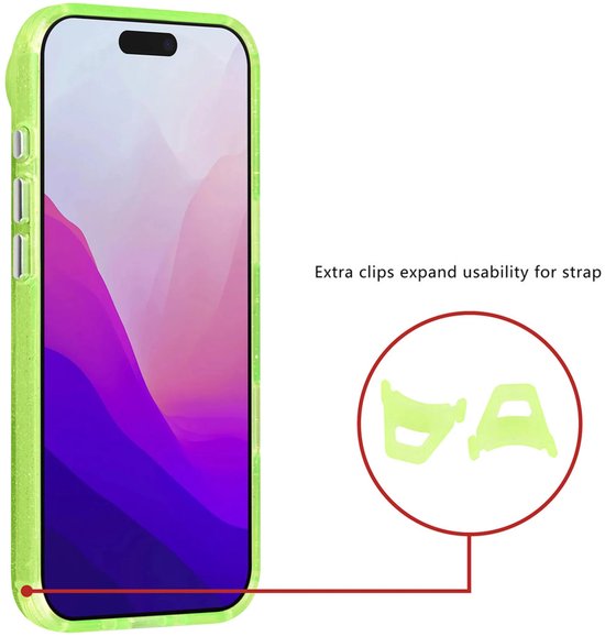 iPhone Air Hoesjes – MagSafe Backcover – Glitter Design – Krasbestendig – Groen-Ilumina Benelux