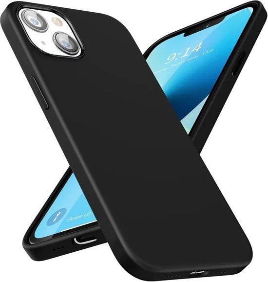 iPhone 13 Mini Hoesjes – Soft Silicone Backcover – Schokbestendig – Zwart-Ilumina Benelux