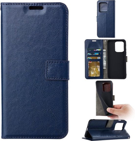 iPhone 13 Mini Hoesjes – Bookcase Portemonnee – Magneetsluiting – 2x Screenprotector – Blauw-Ilumina Benelux