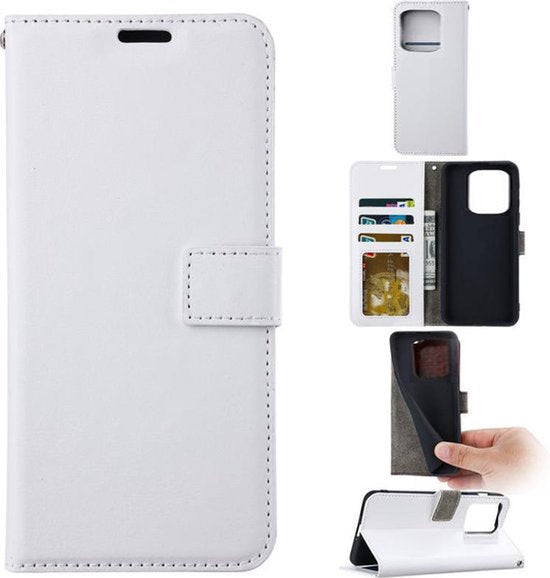 iPhone 16 Pro Max Hoesjes – Portemonnee Book Case – Pasjeshouder – Magneetsluiting – Wit-Ilumina Benelux