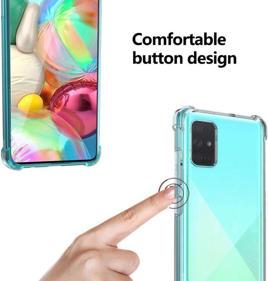 Shockproof Soft TPU hoesje zwart Silicone Case Geschikt voor: Samsung Galaxy A31