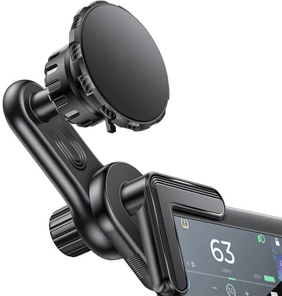Telefoonhouder auto – Magnetisch – Verstelbaar – 360° draaibaar – Inclusief magneetstickers – Zwart-Ilumina Benelux