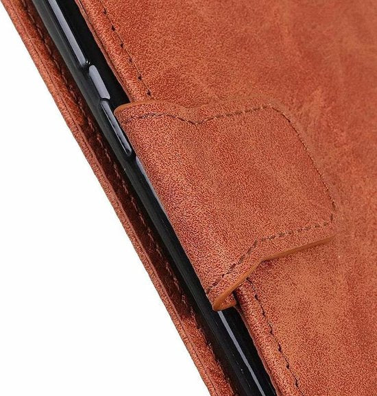 Sony Xperia 10 III Hoesjes – Bookcase Portemonnee Hoes – Pasjeshouder – Magneetsluiting – Bruin-Ilumina Benelux