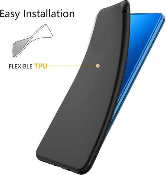 Huawei P40 Pro Hoesjes – Siliconen Backcover – Soft Grip – Zwart-Ilumina Benelux