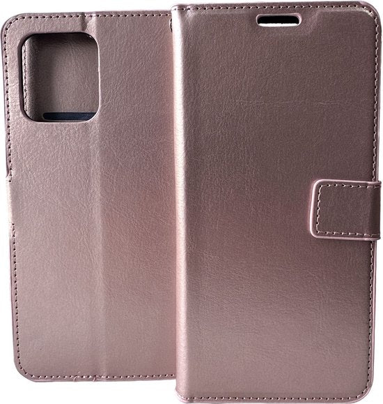 Motorola Moto Edge 40 Pro Hoesjes – Portemonnee Book Case – Pasjeshouder – Magneetsluiting – Roségoud-Ilumina Benelux