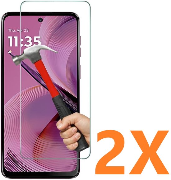 Screenprotector - Geschikt voor Motorola Moto G55 5G - 9H Glas (2-Pack)