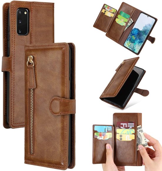 Samsung Galaxy A32 4G Hoesjes – Vintage Portemonnee Hoes – Pasjeshouder – Magneetsluiting – Donkerbruin-Ilumina Benelux