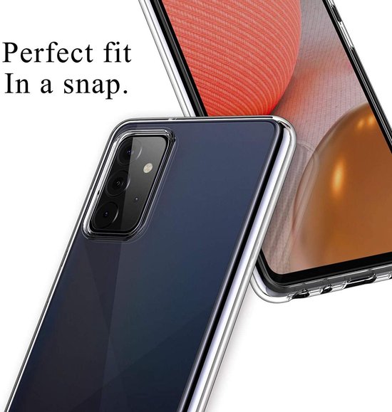 Samsung Galaxy A52/A52s Hoesjes – Transparante TPU Siliconen Backcover – 2x Gehard Glas Screenprotector – Transparant