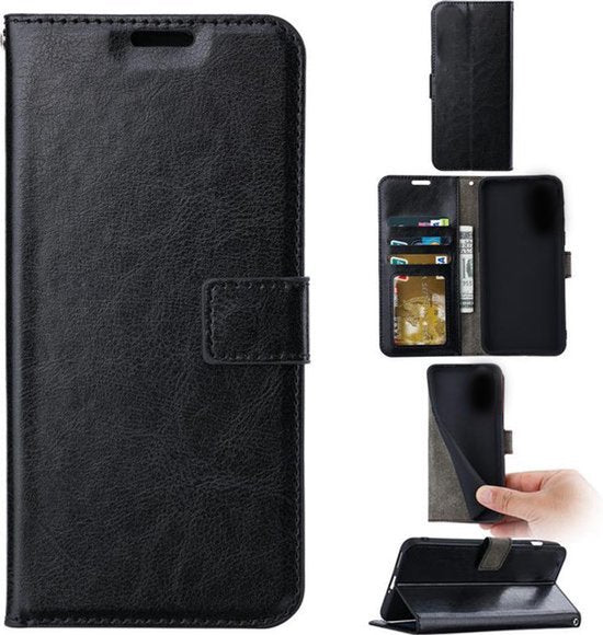 Xiaomi Redmi A5 4G Hoesjes – Bookcase Portemonnee Hoes – Pasjeshouder – Magneetsluiting – Zwart-Ilumina Benelux