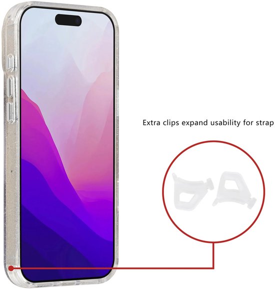 iPhone 17 Pro Hoesjes – MagSafe Compatibel – Glitter Design – Krasbestendig – Transparant-Ilumina Benelux