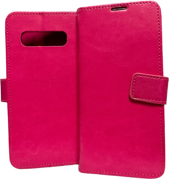 Samsung Galaxy S10 Plus Hoesjes – Portemonnee Book Case – Pasjeshouder – Magneetsluiting – Roze-Ilumina Benelux