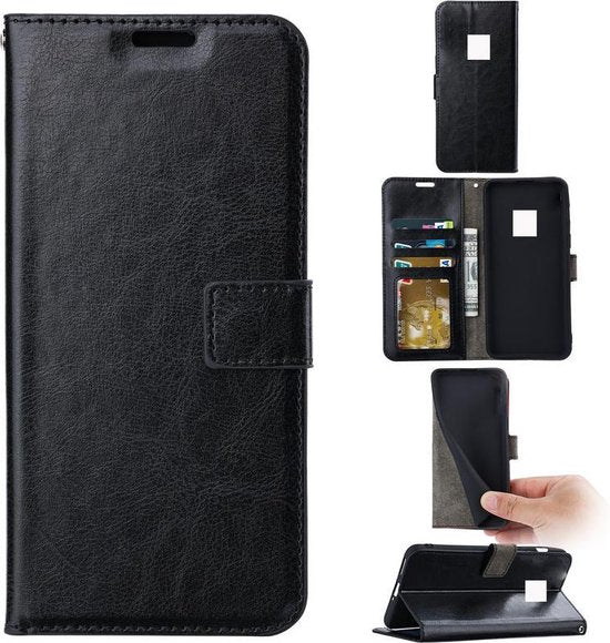 Nokia XR20 Hoesjes – Portemonnee Book Case – Pasjeshouder – Magneetsluiting – Zwart-Ilumina Benelux