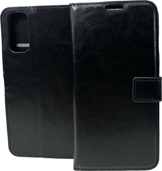 Oppo Reno 4 Pro 5G Hoesjes – Portemonnee Book Case – Pasjeshouder – Magneetsluiting – Zwart-Ilumina Benelux