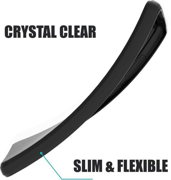 Soft Back Cover Hoesje Geschikt voor: Samsung Galaxy A52 (4G & 5G) / A52s TPU Silicone rubberen + 3xs Tempered screenprotector - zwart