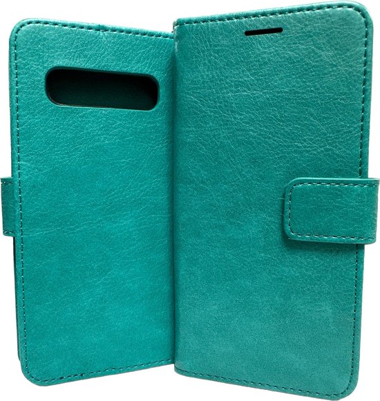 Samsung Galaxy S10 Hoesjes – Portemonnee Book Case – Pasjeshouder – Magneetsluiting – Mint Groen-Ilumina Benelux