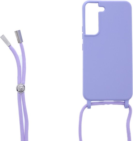 Samsung Galaxy S22+ Hoesjes – Siliconen Backcover met Ketting – TPU – Lila-Ilumina Benelux