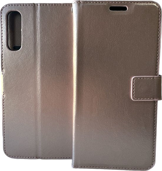 Portemonnee Hoesje - 2 Pack Screenprotector Geschikt voor: Samsung Galaxy A70 / A70S - Roségoud
