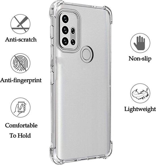 Motorola Moto G10/G20/G30 Hoesjes – Siliconen Backcover – Schokbestendig – Transparant + Screenprotector-Ilumina Benelux