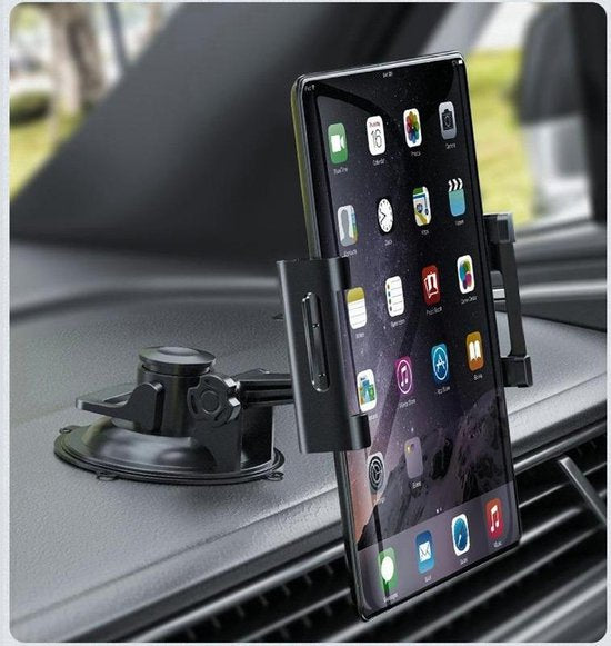 Tablethouder auto – Dashboard & Voorruit – Geschikt voor tablet en iPad – Stevige zuignap – 360° verstelbaar – Zwart-Tablethouder-Ilumina Benelux