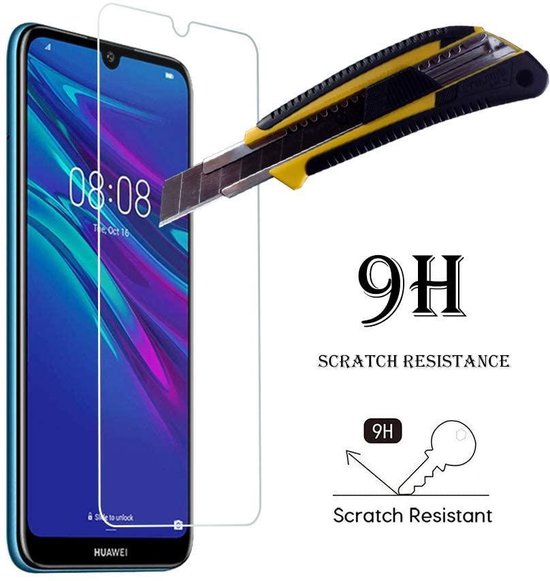 Huawei Y6 2019 Hoesjes – Portemonnee Backcover – Pasjeshouder – 2x Screenprotector – Rood-Ilumina Benelux