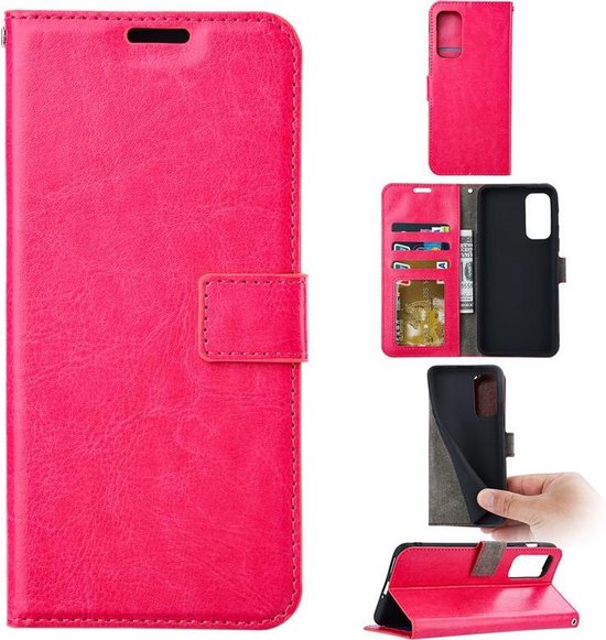 Portemonnee Book Case Hoesje + 2x Screenprotector Geschikt voor: Motorola Edge 30 - Roze