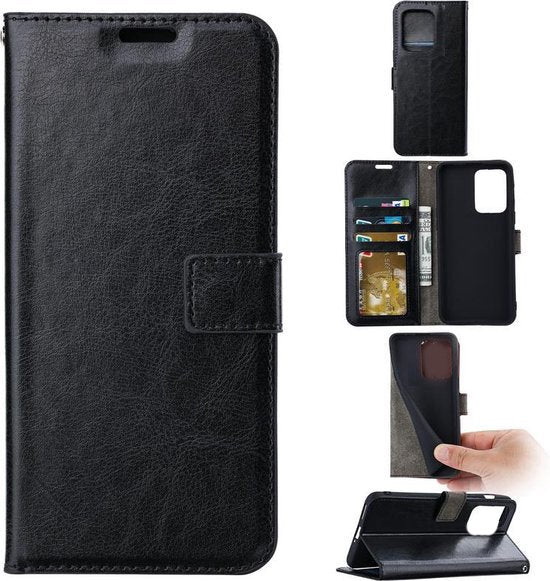 Xiaomi 13 Pro Hoesjes – Portemonnee Book Case – Pasjeshouder – 2x Screenprotector Gehard Glas – Zwart-Ilumina Benelux