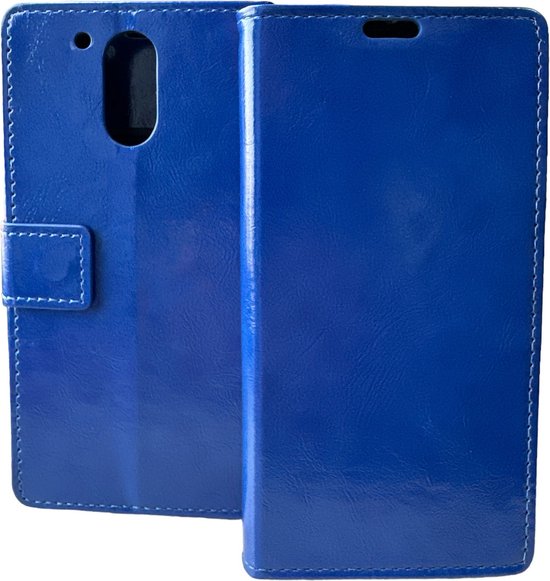 Motorola Moto G4 / G4 Plus Hoesjes – Portemonnee Book Case – Pasjeshouder – Magneetsluiting – Blauw-Ilumina Benelux