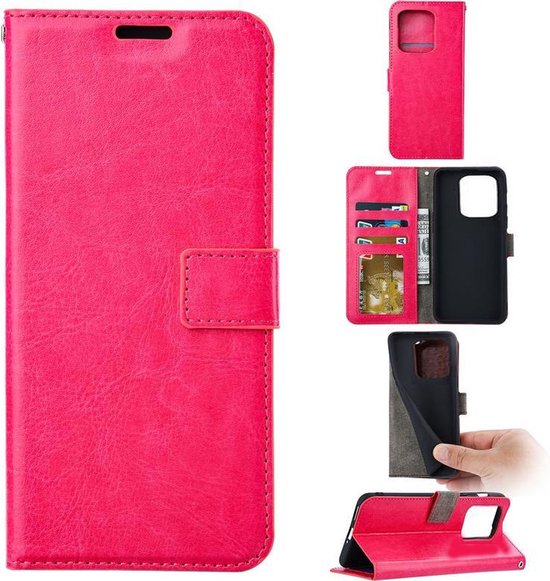 iPhone 16 Hoesjes – Portemonnee Hoes – Pasjeshouder – Magneetsluiting – Roze-Ilumina Benelux
