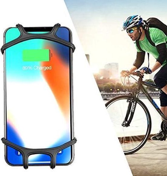 Telefoonhouder fiets – Geschikt voor iPhone & Samsung – Stuurhouder – 360° draaibaar – Zwart-Ilumina Benelux