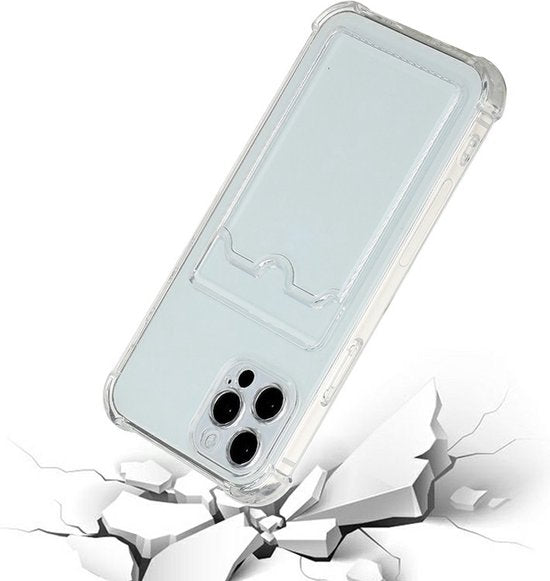 iPhone 11 Pro Max Hoesjes – TPU Backcover – Schokbestendig – Pasjeshouder – Transparant-Ilumina Benelux