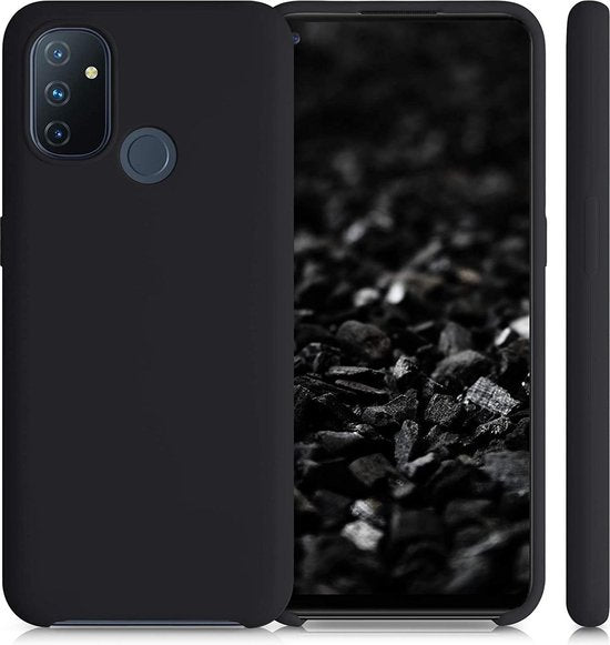 OnePlus Nord N100 Hoesjes – TPU Siliconen Backcover – Schokbestendig – 3x Screenprotector – Zwart-Ilumina Benelux