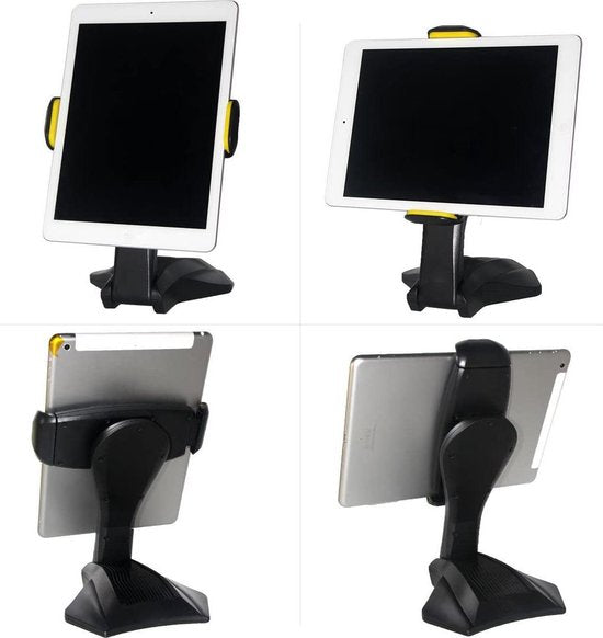 Tablethouder bureau – 360° draaibaar & verstelbaar – Antislip ergonomische standaard – 7-15 inch – Zwart-Tablethouder-Ilumina Benelux