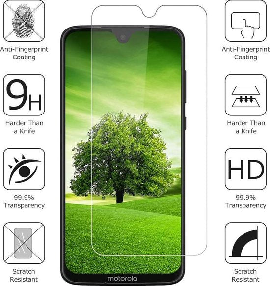 Screenprotector - Geschikt voor Motorola Moto G7 Plus - 9H Glas (2-Pack)