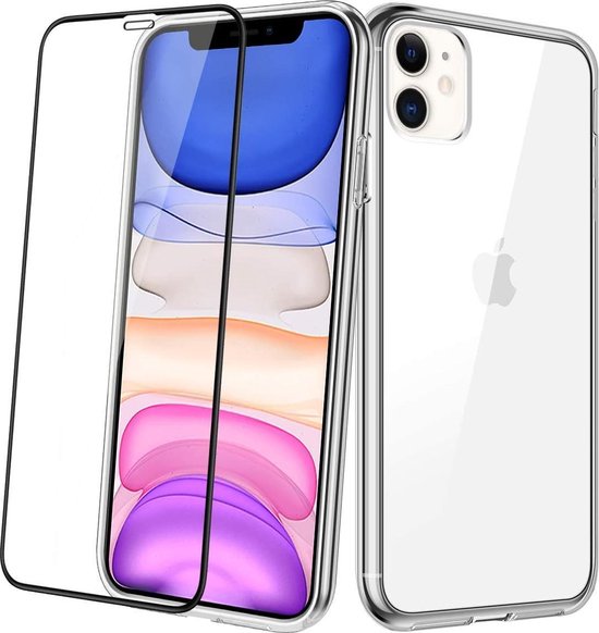 iPhone 12 Pro Max Hoesjes – Transparante TPU Siliconen Backcover – Soft Case – Incl. Gehard Glas Screenprotector-Ilumina Benelux