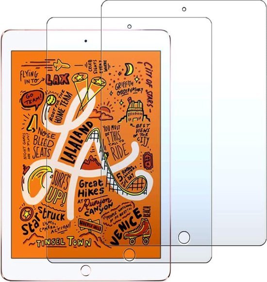 Screenprotector – Geschikt voor iPad Mini 5 2019 7.9 inch – Gehard Glas – Anti-kras – 2-pack-tabletscreenprotectors-Ilumina Benelux