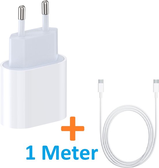 Oplader – Geschikt voor Samsung Galaxy S21/S22/S23/S24/FE/Plus/Ultra/S9/S10/A71/A72 – 20W Snellader – 1m Kabel-Oplader-Ilumina Benelux
