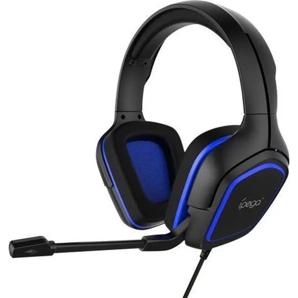Gaming Headset voor PS5, PS4, Xbox One en PC – Bedrade Gaming Koptelefoon met Microfoon – 2 Meter Kabel – Blauw-Ilumina Benelux