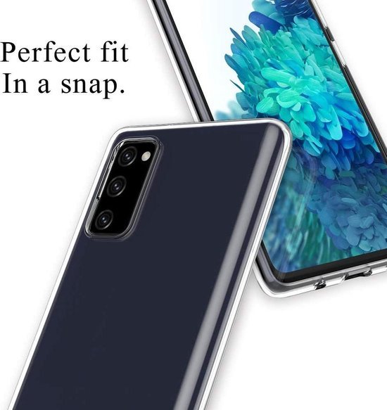 Samsung Galaxy S20 FE Hoesjes – Transparante Siliconen Backcover – 2 Pack Screenprotector Gehard Glas – Anti-kras-Ilumina Benelux