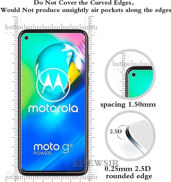 Screenprotector – Geschikt voor Motorola G9 Power – 9H Gehard Glas – Anti-kras – 3-Pack – Transparant