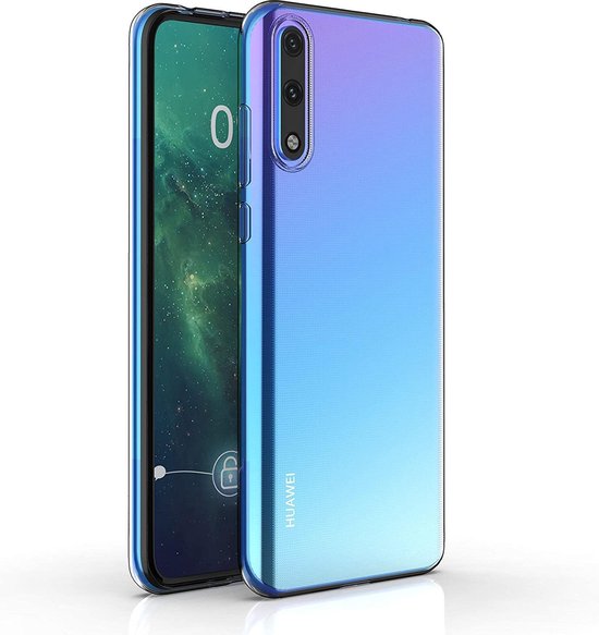 Huawei Y8p Hoesjes – Transparante TPU Siliconen Backcover – Soft Case – Inclusief 2x Gehard Glas Screenprotector-Ilumina Benelux