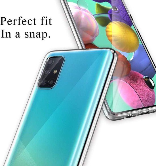 Samsung Galaxy A71 Hoesjes – Transparante Siliconen Backcover – 2x Gehard Glas Screenprotector – Anti-kras-Ilumina Benelux