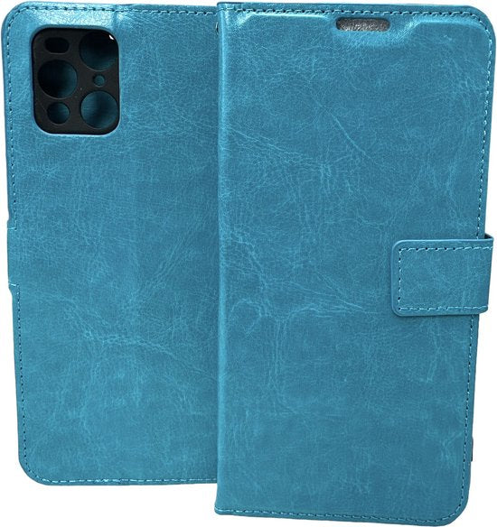 Oppo Find X3 Pro Hoesjes – Portemonnee Book Case – Pasjeshouder Met 2x Screenprotector – Magneetsluiting – Turquoise-Ilumina Benelux