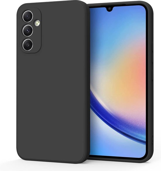 Samsung Galaxy A35 Hoesjes – Flexibele Siliconen Backcover – Schokbestendig – Zwart-Ilumina Benelux