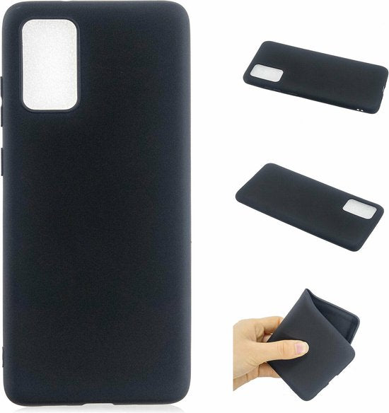 Soft TPU Siliconen Hoesje Back Cover + Screen Protector + Camera lens zwart Geschikt voor :Samsung Galaxy S22