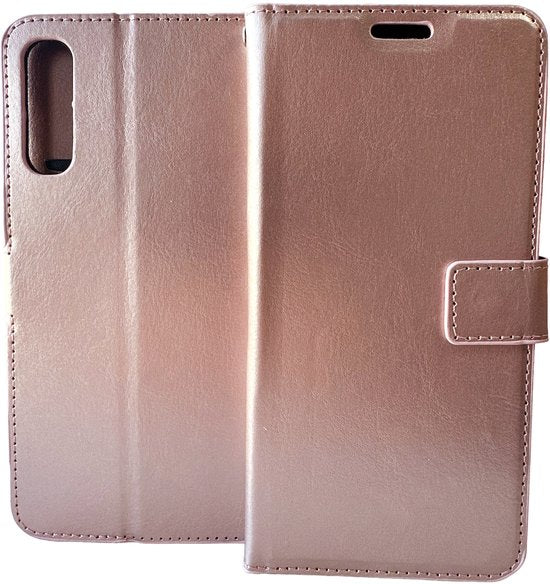 Samsung Galaxy A7 2018 Hoesjes – Portemonnee Book Case – Pasjeshouder – Magneetsluiting – Roségoud-Ilumina Benelux